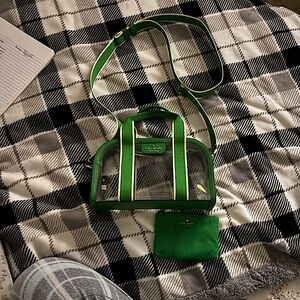 Kate Spade Clare See Through Crossbody White/Green
